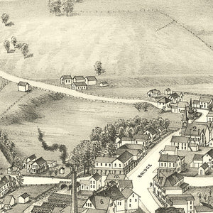 Vintage Map of Middleville, New York 1890