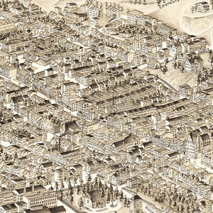 Vintage Map of Newburgh, New York 1900