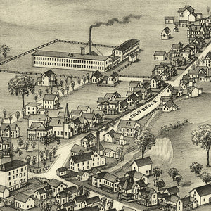 Vintage Map of Poland, New York 1890