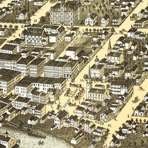 Vintage Map of Plattsburgh, New York 1877