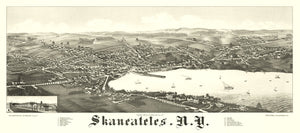 Vintage Map of Skaneateles, New York 1884