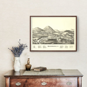 Vintage Map of Warrensburgh, New York 1891