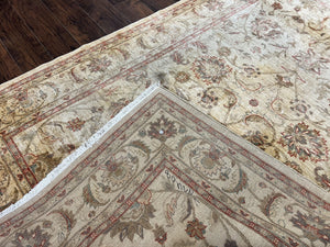 Peshawar Rug 6 x 9.6, Pakistani Chobi Carpet, Neutral Colors, Vintage Rug for Modern Home, Handmade Wool Rug, Beige