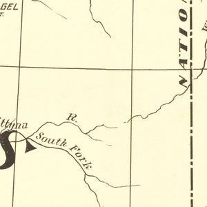 Vintage Yukon Gold Belt Map 1897