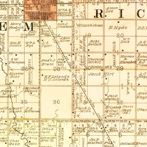 Vintage Map of McCook County, South Dakota 1900