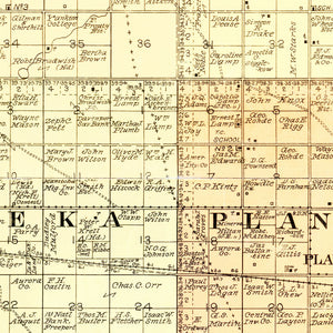 Vintage Map of Aurora County, South Dakota 1900