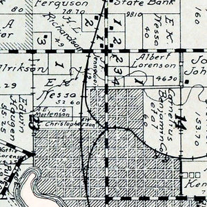Vintage Map of Canton Township, Lincoln County, South Dakota 1929