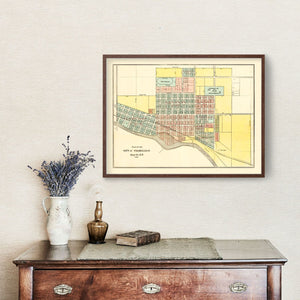 Vintage Map of Vermillion, South Dakota 1894