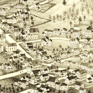 Vintage Map of Ashburnham, Massachusetts 1886