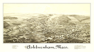 Vintage Map of Ashburnham, Massachusetts 1886