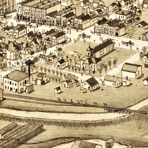 Vintage Map of Alma, Michigan 1885