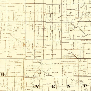 Vintage Map of Scott County, Iowa 1860