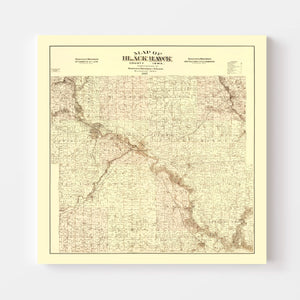 Vintage Map of Black Hawk County, Iowa 1887