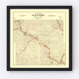 Vintage Map of Black Hawk County, Iowa 1887