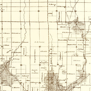Vintage Map of Linn County, Iowa 1949