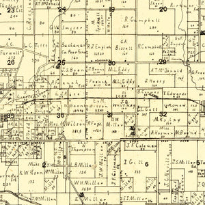Vintage Map of Buchanan County, Iowa 1900