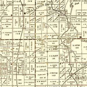 Vintage Map of Pok County, Iowa 1895