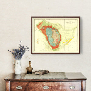 Old Geological Map of the Black Hills 1879