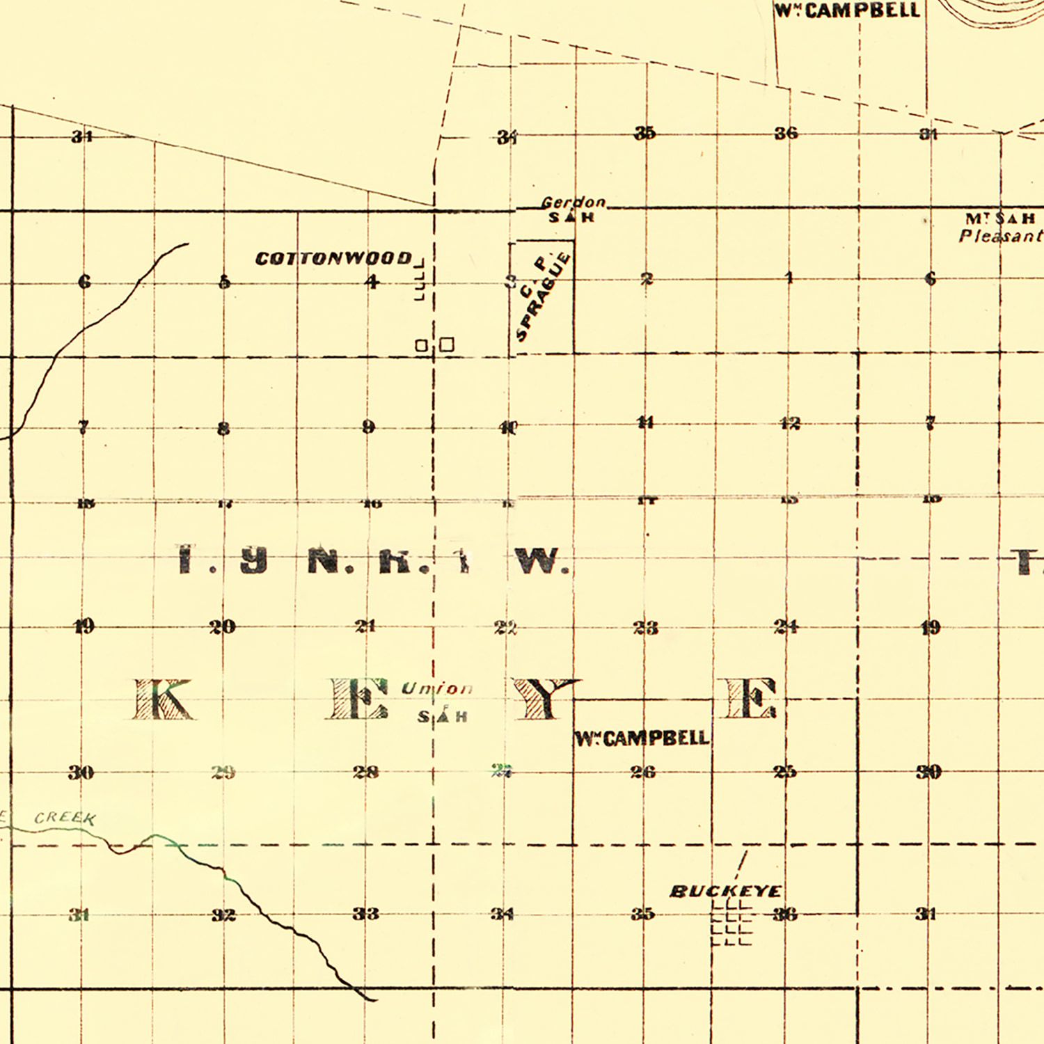 Vintage Map of Yolo County, California 1871