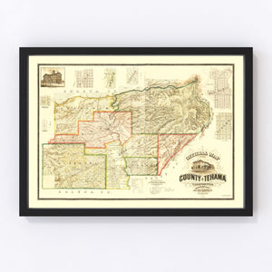 Vintage Map of Tehama County, California 1878