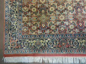 4' X 6' vintage Handmade India Amritsar Floral Oriental Wool Rug Organic Nice
