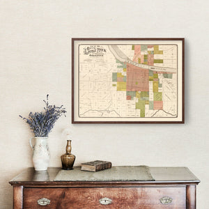 Vintage Map of Little Rock, Arkansas 1888