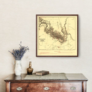 Vintage Map of the Grand Canyon 1904