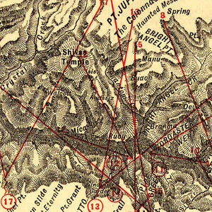 Vintage Map of the Grand Canyon 1904