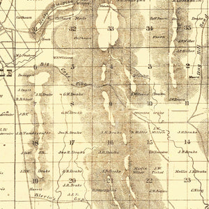 Vintage Map of Madison County, Alabama 1875