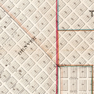 Vintage Map of Denver, Colorado 1871