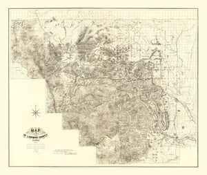 Vintage Map of Larimer County, Colorado 1884