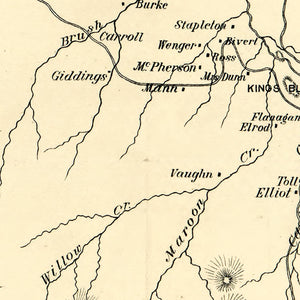 Vintage Map of Pitkin County, Colorado 1884