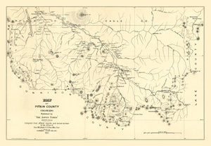 Vintage Map of Pitkin County, Colorado 1884