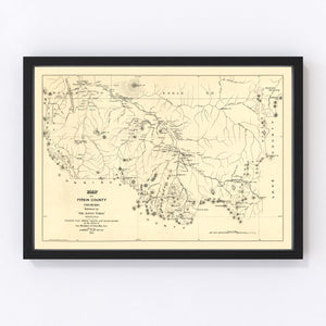 Vintage Map of Pitkin County, Colorado 1884
