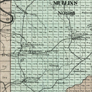 Vintage Map of Cherokee County, Georgia 1895