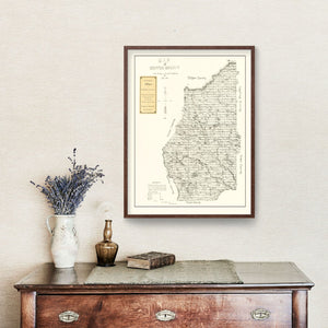 Vintage Map of Coffee County, Georgia 1891