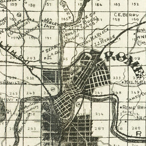 Vintage Map of Floyd County, Georgia 1895