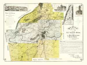 Vintage Map of Floyd County, Georgia 1895