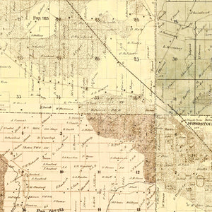 Vintage Map of McHenry County, Illinois 1862