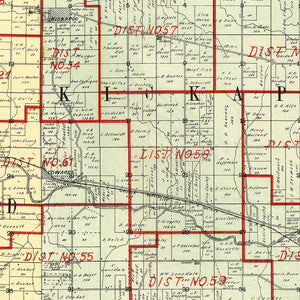 Vintage Map of Peoria County, Illinois 1904