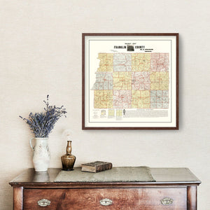 Vintage Map of Franklin County, Illinois 1900