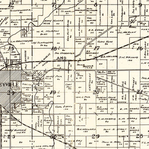 Vintage Map of Perry County, Illinois 1908