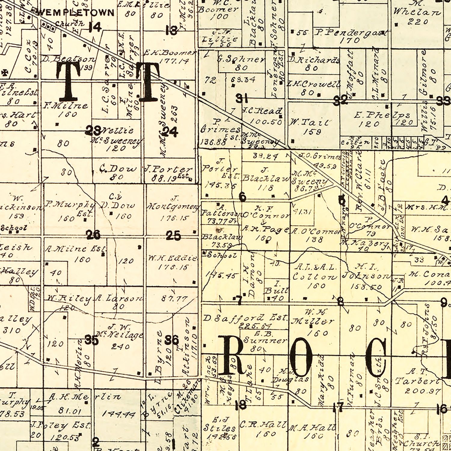 Vintage Map of Winnebago County, Illinois 1902