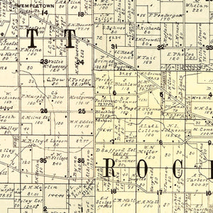Vintage Map of Winnebago County, Illinois 1902