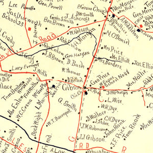 Vintage Map of Larue County, Kentucky 1899