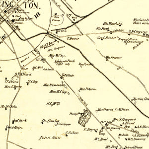 Vintage Map of Fayette County, Kentucky 1891