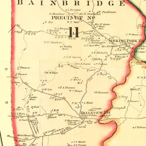 Vintage Map of Christian County, Kentucky 1878