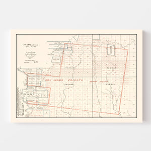 Vintage Map of Livingston Parish, Louisiana 1870