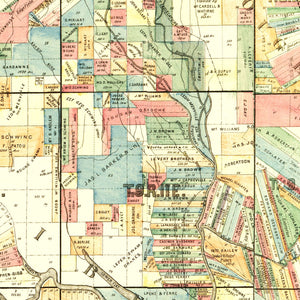 Vintage Map of Iberville Parish, Louisiana 1883