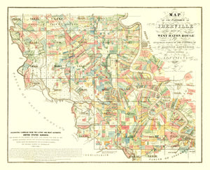 Vintage Map of Iberville Parish, Louisiana 1883